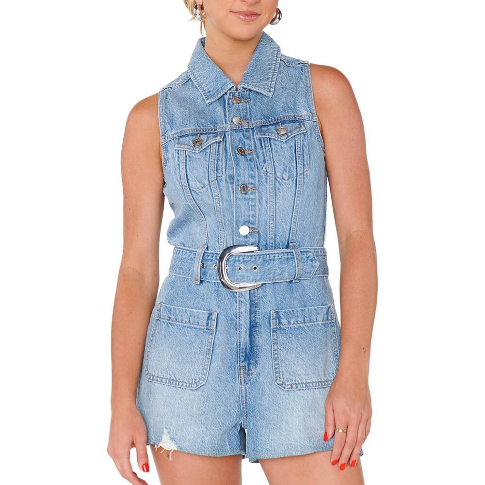 Show Me Your Mumu - Rancho Mirage Romper Medium M Hailstorm NWT
